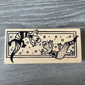 Lizards Geckos Magenta Canada Rubber Stamp